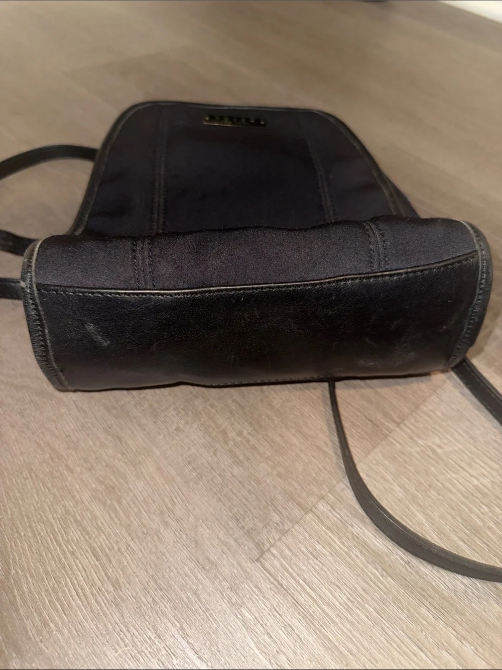 Coach Vintage Neo Neoprene Leather Backpack Black Mini Book Bag 90s Y2K